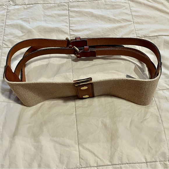 J.Crew Leather Wide Belt with Snaps - Picture 5 of 8